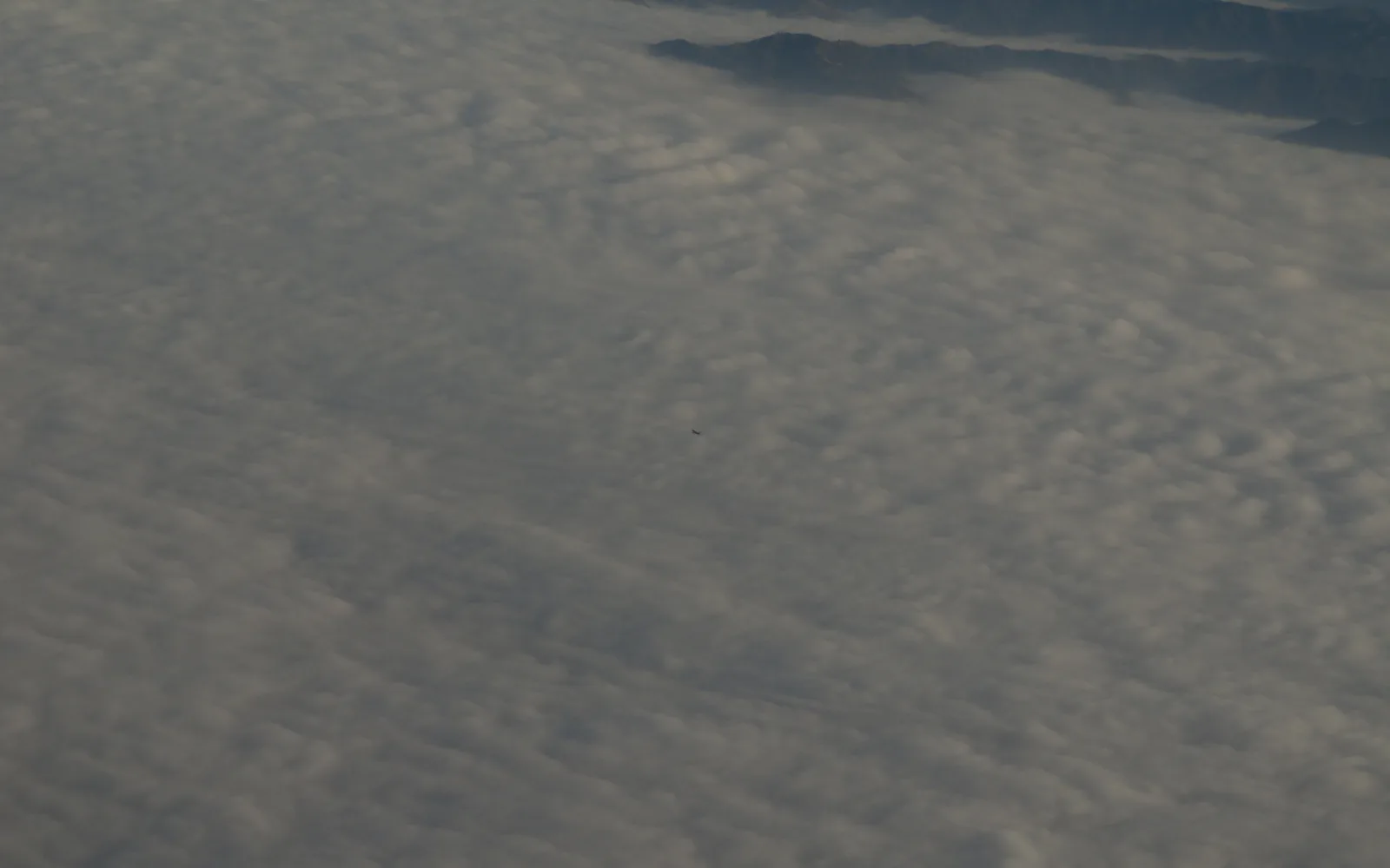 Foggy morning view of the residential San Gabriel Valley near the San Gabriel Mountains